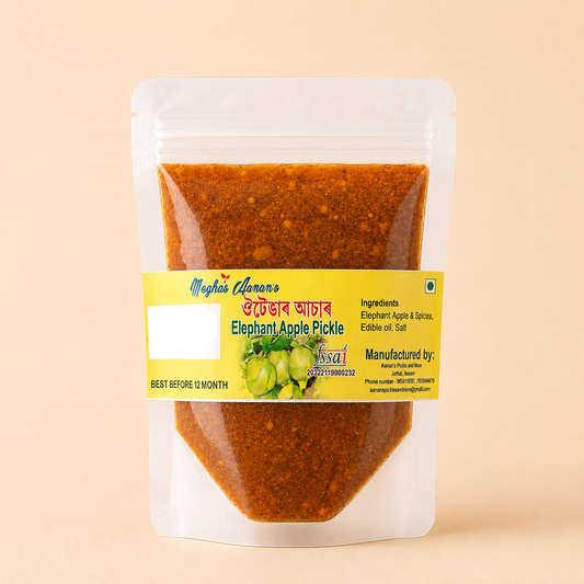 Ou Tenga (ঔ টেঙা) Pickle  — Elephant Apple Pickle from Assam